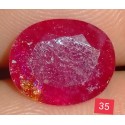 4.15 CT  Natural Ruby Gemstone Africa Color Enhance Product No 35