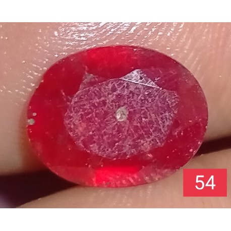 3.0 CT  Natural Ruby Gemstone Africa Color Enhance Product No 54