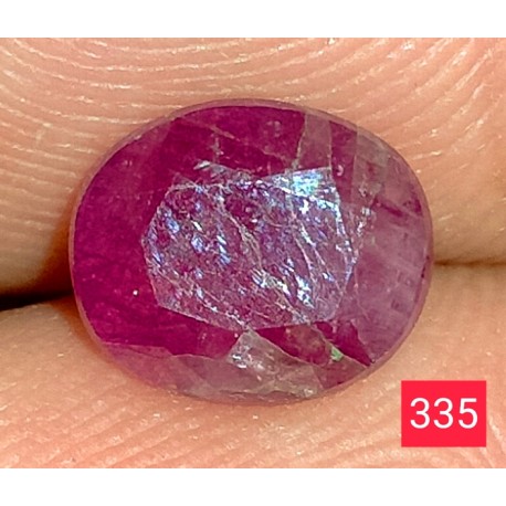2.0 CT 100 % Natural Ruby  Gemstone Kashmir 0335