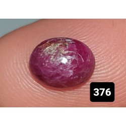 Ruby 2.0 CT Cabochon Red Gemstone Afghanistan 0376