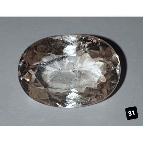 7.15 Carat 100% Natural Transparent Topaz Gemstone Afghanistan Product No 0085