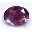 Ruby 2.0 CT Oval Red Gemstone Kashmir 0232
